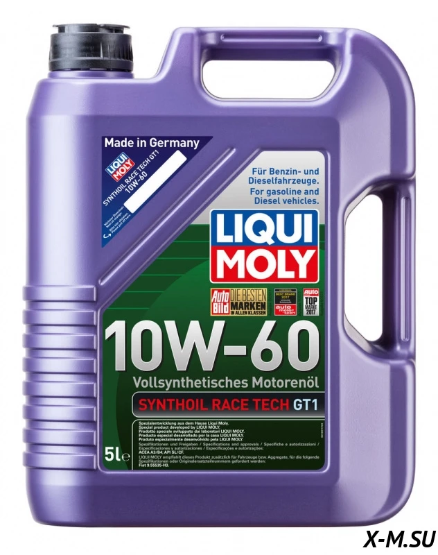 Масло Liqui Moly Synthoil Race Tech GT1 10W-60 4л Масло Liqui Moly Synthoil Race Tech GT1 10W-60 4л