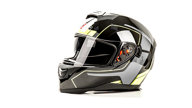 Шлем мото HIZER J5318 #1 black/yellow