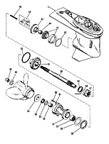 Корпус коробки передач (PROP SHAFT)(BIGFOOT)(SEAPRO/MARATHON/PONTOON) 2-Х ТАКТНОГО ПЛМ MERCURY 50EO Серийный номер от 0D000750 до 0G290584