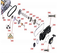 Двигатель. Вариатор снегохода IRBIS Dingo (2018 г.)