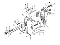 Кронштейн транца(50/60)(S/N: 0D182000 и выше) 2-Х ТАКТНОГО ПЛМ MERCURY 50EO Серийный номер от 0D000750 до 0G290584