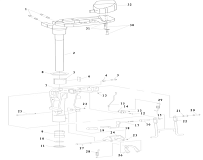 ДЕТАЛИ ПОВОРОТНОГО КРОНШТЕЙНА 4-Х ТАКТНОГО ПЛМ HIDEA HDF9.9