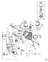 Компоненты силовой отделки 4-Х ТАКТНОГО ПЛМ MERCURY 135 Серийный номер от 1B2270001 до 1B381711