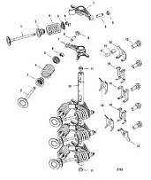 Впускные, выпускные клапаны 4-Х ТАКТНОГО ПЛМ MERCURY 60 Серийный номер от 1C050252 и выше