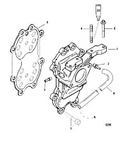 Индукционный коллектор 2-х тактного ПЛМ MERCURY 40 M Серийный номер от 0T980000 до 0T999999