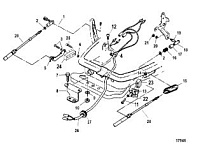 Комплект для дистанционного управления 2-х тактного ПЛМ MERCURY Jet 25 Серийный номер от 0N088578 и выше