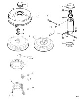 Маховик и стартер 2-Х ТАКТНОГО ПЛМ MERCURY 90 Серийный номер от 0T980000 до 0T999999