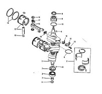 Коленвал, поршни и шатуны (#646-818846) (Часть 1) 2-Х ТАКТНОГО ПЛМ MERCURY 75 Серийный номер от 9483121 до 9506480