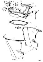 Низ капота 4-Х ТАКТНОГО ПЛМ MERCURY 40 Серийный номер от 1C049739 и выше