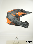 Шлем кроссовый HETOSHI OF836 EXOSS CROSS PRO MX289 цв.Черно-серо-оранжевый Матовый р.L