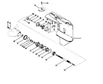 Корпус редуктора (карданный вал) 2-х тактного ПЛМ MERCURY 40 M Серийный номер от 7144763 и выше