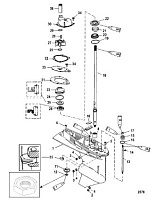 Корпус шестерни(Driveshaft)(1.83:1 передаточное число) 4-Х ТАКТНОГО ПЛМ MERCURY 60 Серийный номер от 0T409000 до 1B344306