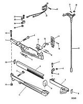 Рычаг КПП 2-х тактного ПЛМ MERCURY 40 M Серийный номер от 7144763 и выше
