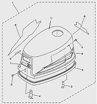 Капот 2-Х ТАКТНОГО ПЛМ YAMABISI T5BMS