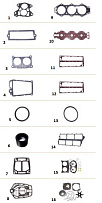 Прокладки, сальники и уплотнения лодочного мотора YAMAHA 150FETO/200FETO · 2000 — 2006