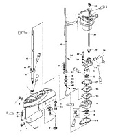 Корпус шестерни приводной вал 4-Х ТАКТНОГО ПЛМ MERCURY 5 Серийный номер от 0R067090 и выше