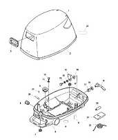 Капот 4-Х ТАКТНОГО ПЛМ MERCURY 6 Серийный номер от 0R000001 до 0R067089