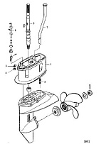 Соединительные компоненты 2-х тактного ПЛМ MERCURY 9.9 M TMC Серийный номер от 0N059858 и выше