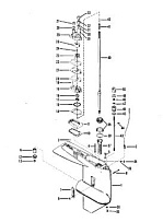 Корпус редуктора (приводной вал) 2-Х ТАКТНОГО ПЛМ MERCURY 60 Серийный номер от 0B122930 до 0D000749