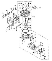 Карбюратор 2-х тактного ПЛМ MERCURY 5 M Серийный номер от 0G710613 до 0T894438