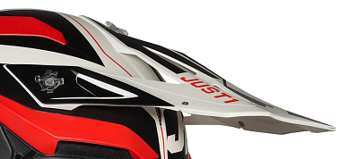 Козырек для шлема JUST1 J18 VIRTUAL Hi-Vis красный/белый