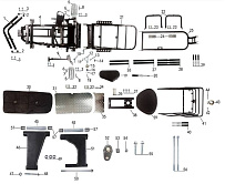 Рама снегохода SNOWFOX T201 (Cronus, S2, Motoland, TaoTao, WELS, CMOTO)