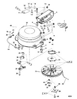 Стартер в сборе (ручной) 2-Х ТАКТНОГО ПЛМ MERCURY 75 Серийный номер от 1B000000 и выше