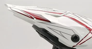 Козырек для шлема Атаки SC-15 белый/красный глянцевый